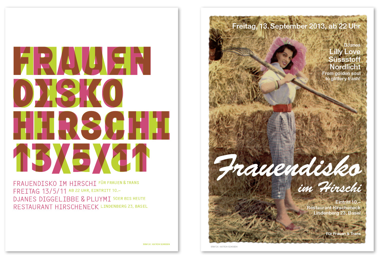 Frauendisko Hirscheneck – Flyer